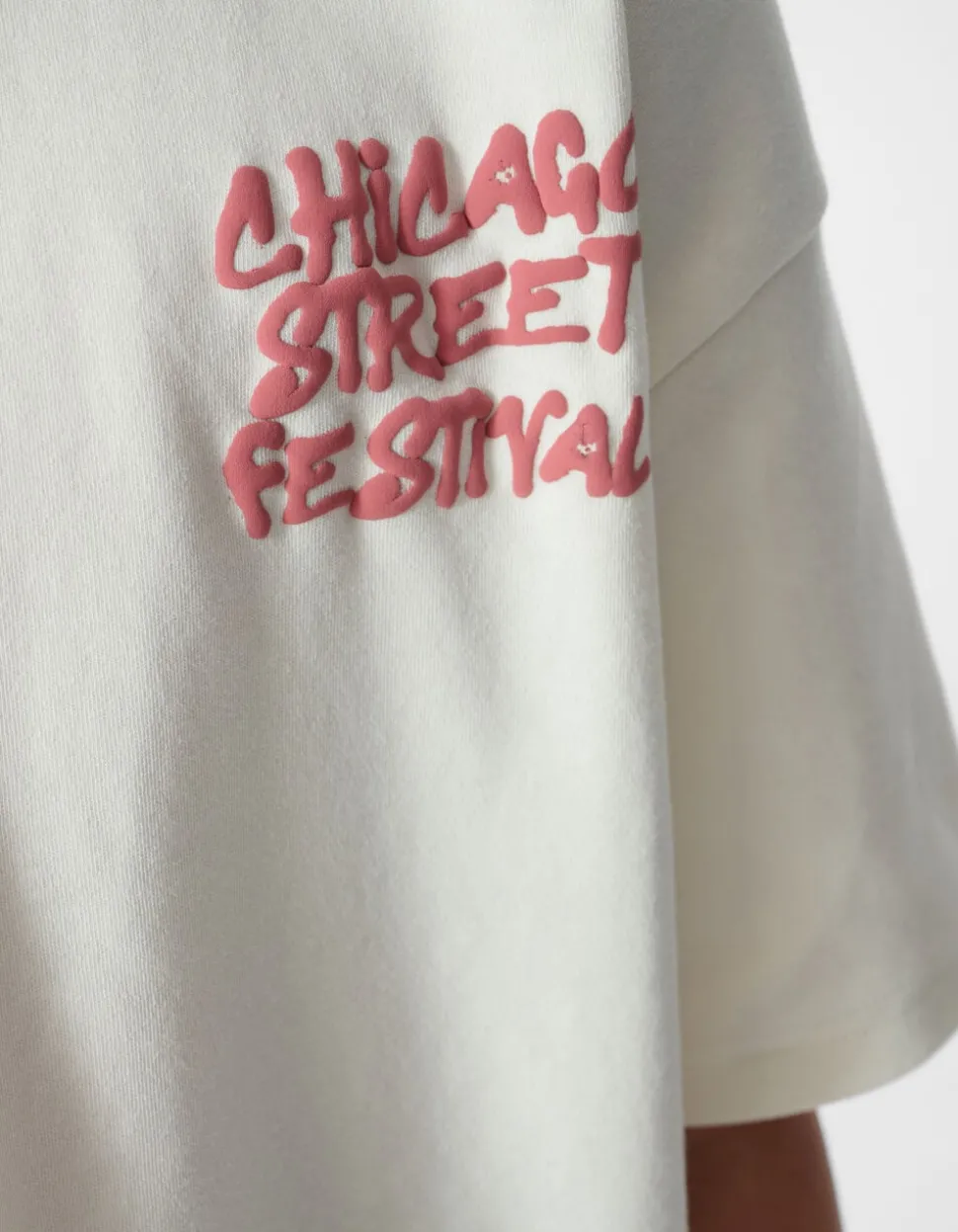 Festival Artwork T-shirt Gebroken Wit