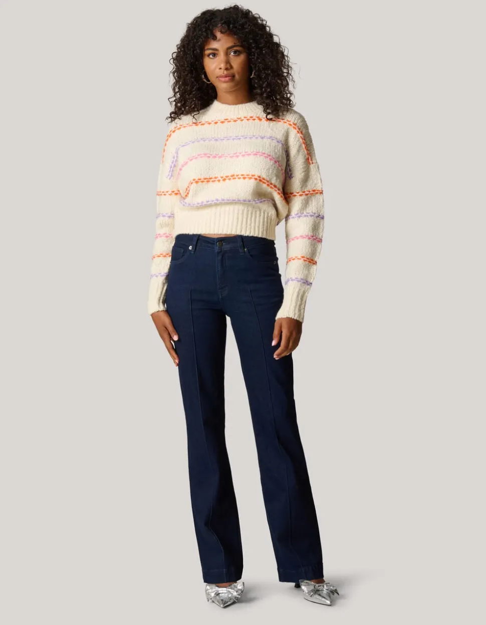 Flared Fit Jeans Donkerblauw