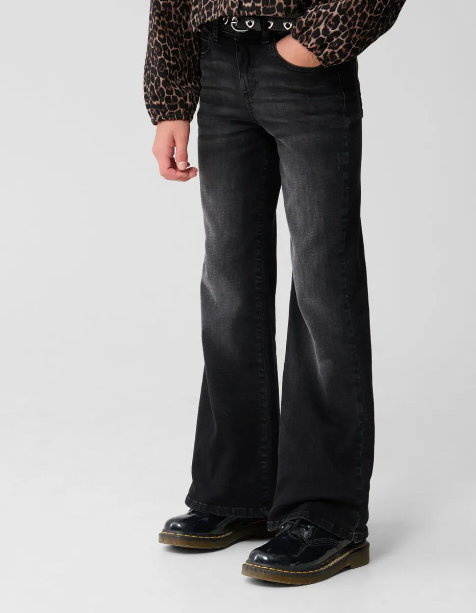 Flared Fit Jeans Zwart