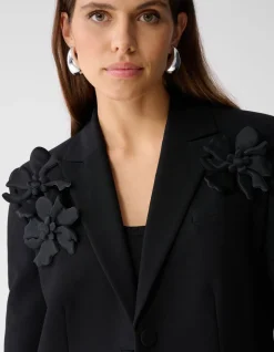 Flower Blazer Zwart By Mieke