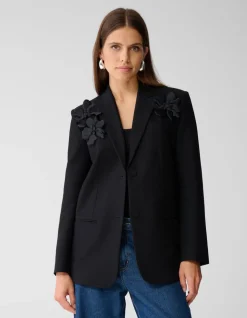 Flower Blazer Zwart By Mieke