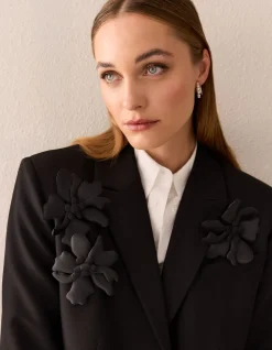 Flower Blazer Zwart By Mieke