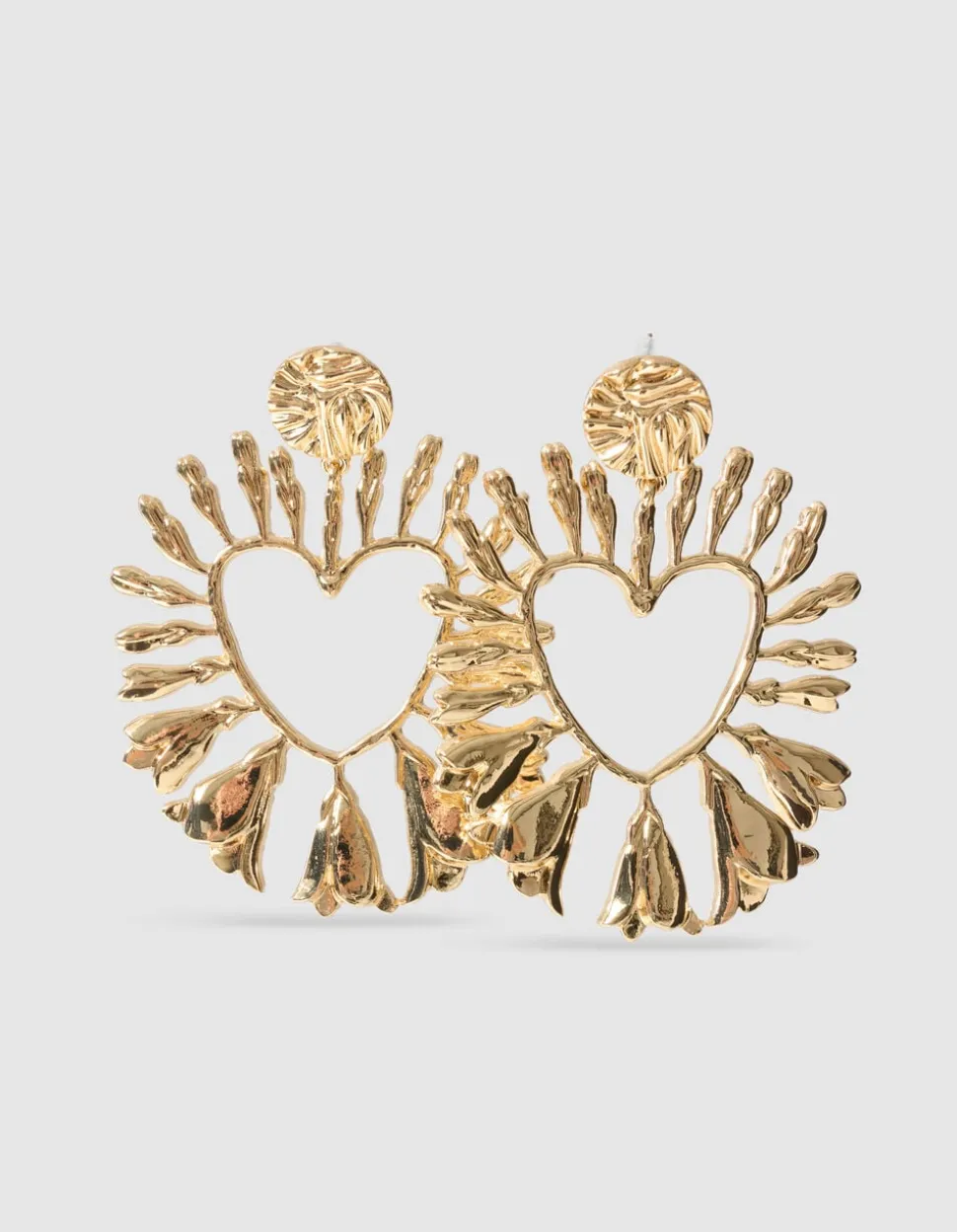 Flower Heart Oorbellen Goud
