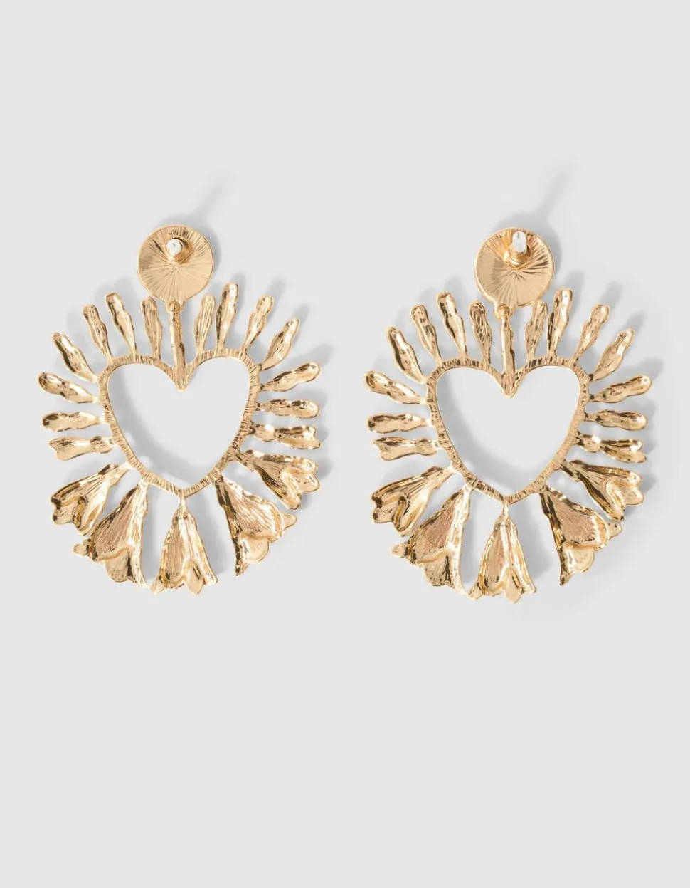 Flower Heart Oorbellen Goud