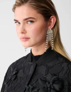 Flower Jacquard Bomber Zwart