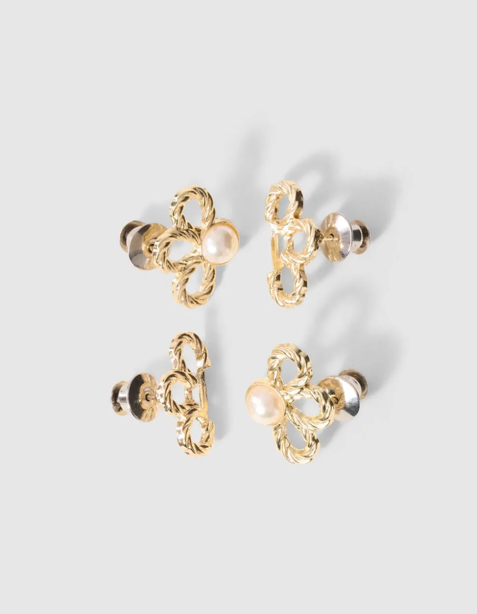 Flower Jeans Pins Goud