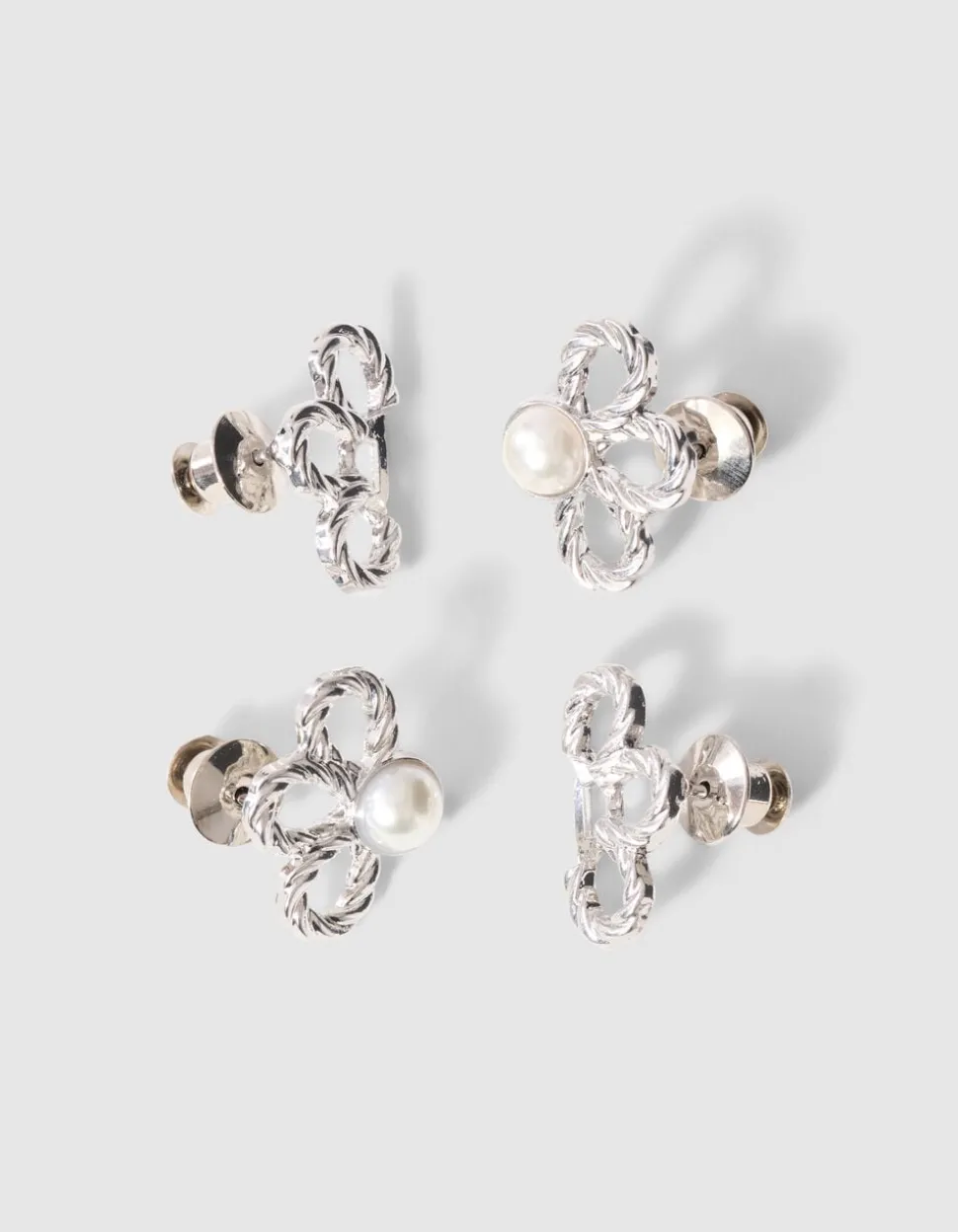 Flower Jeans Pins Zilver