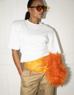 Fluffy Clutch Oranje