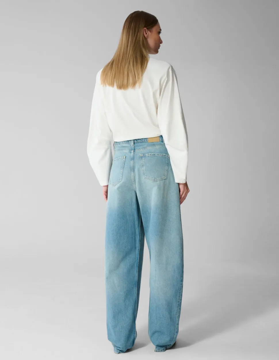 Folded Baggy Fit Jeans Mediumstone