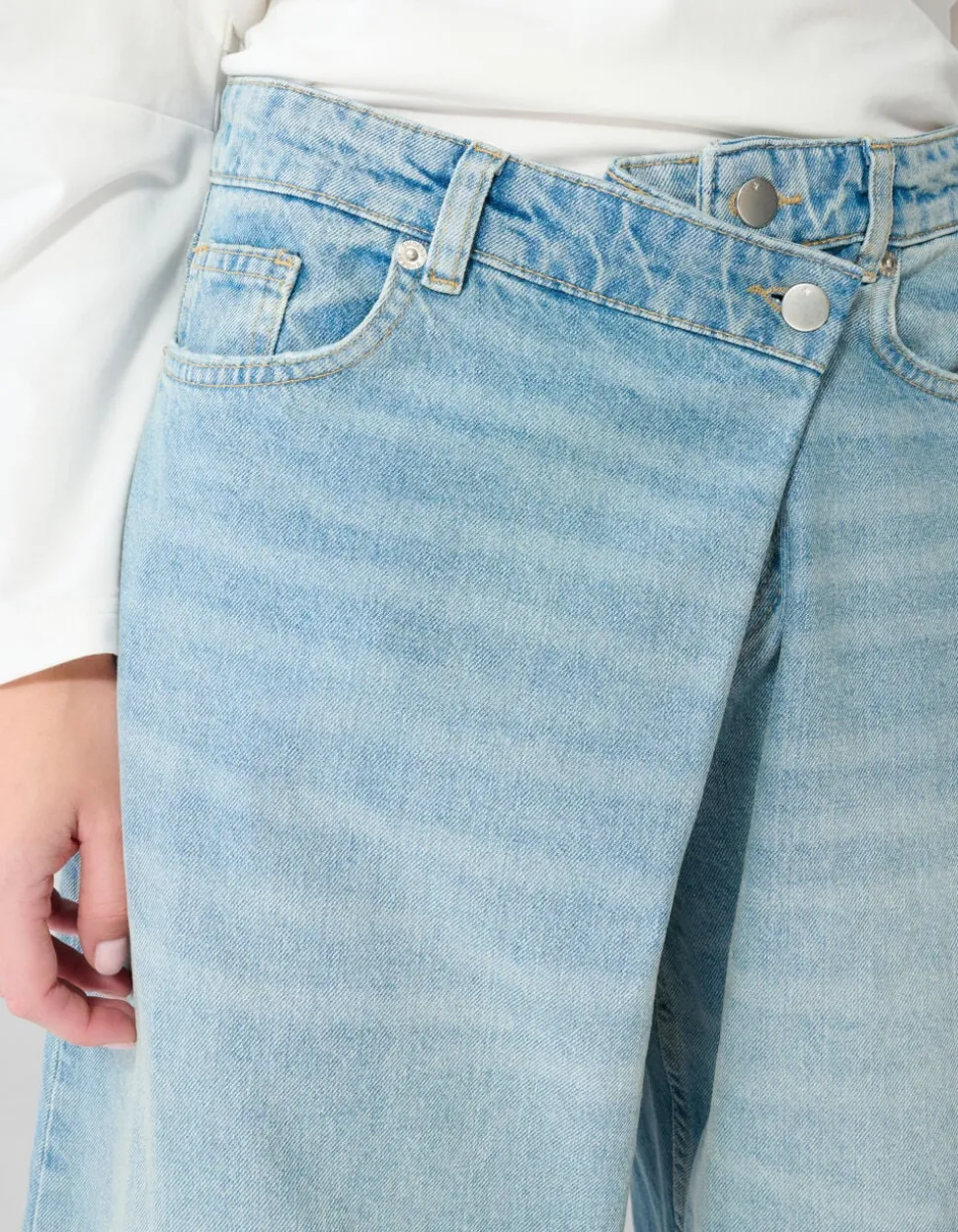 Folded Baggy Fit Jeans Mediumstone