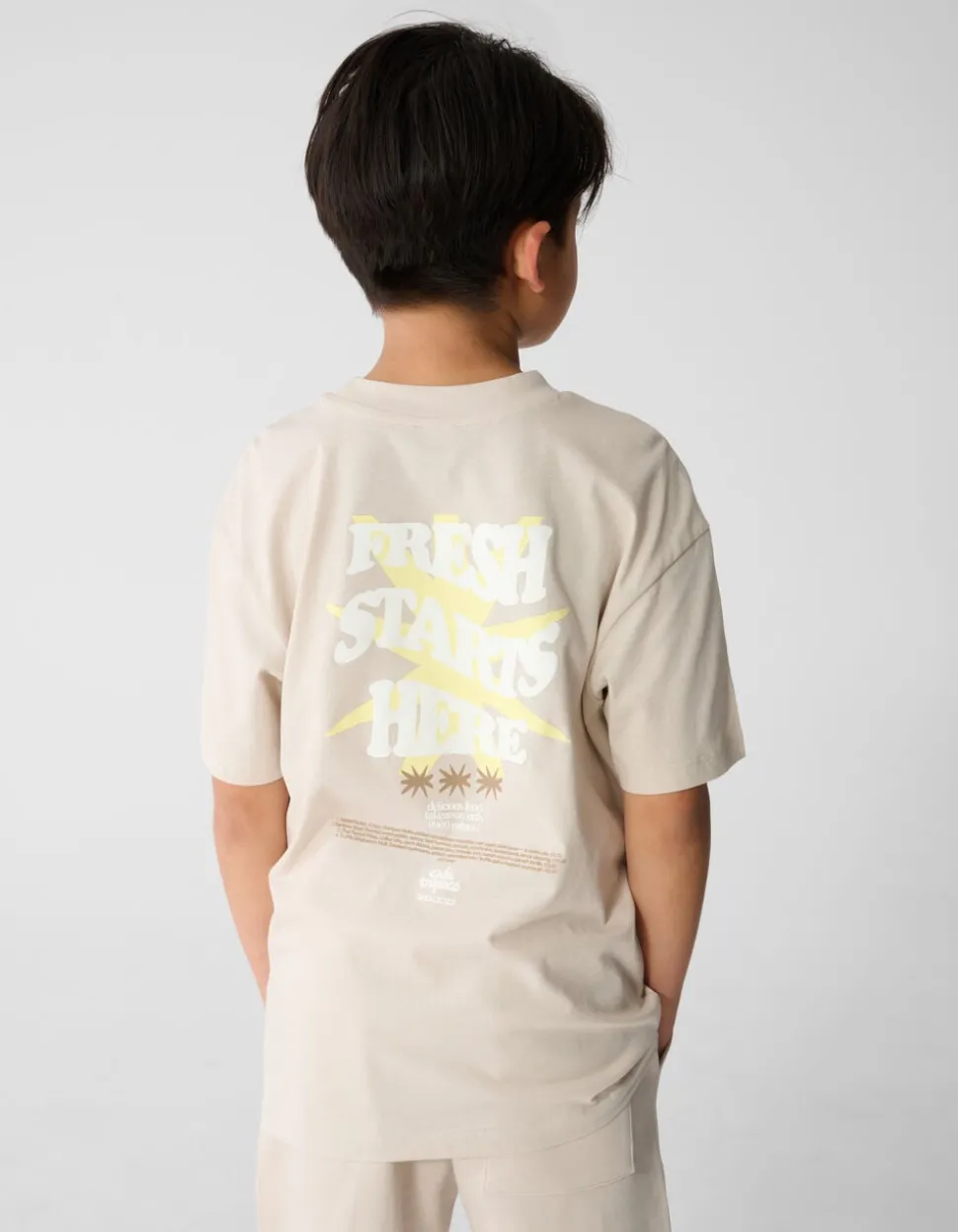 Fresh Artwork T-shirt Beige