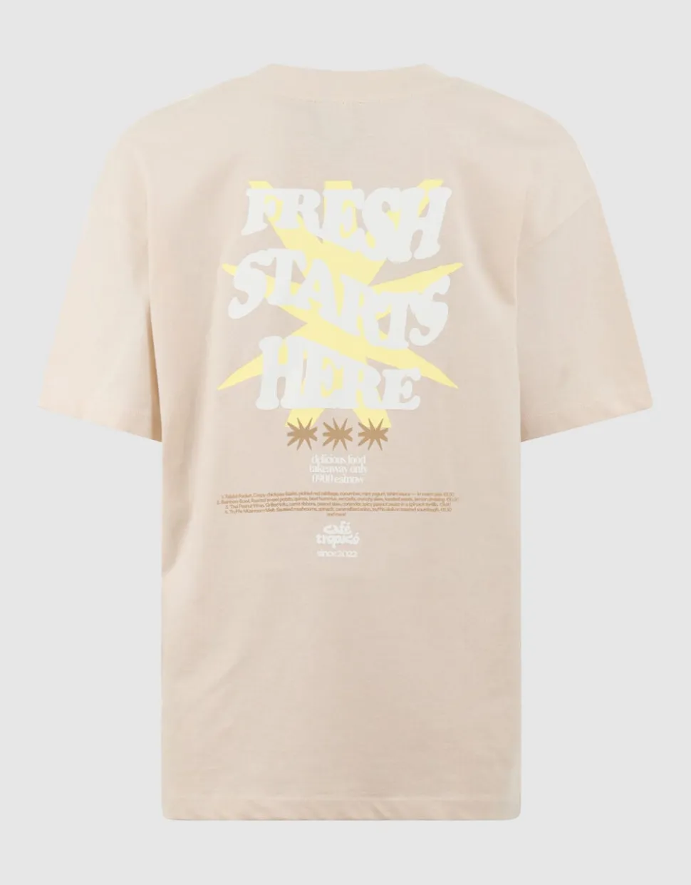 Fresh Artwork T-shirt Beige