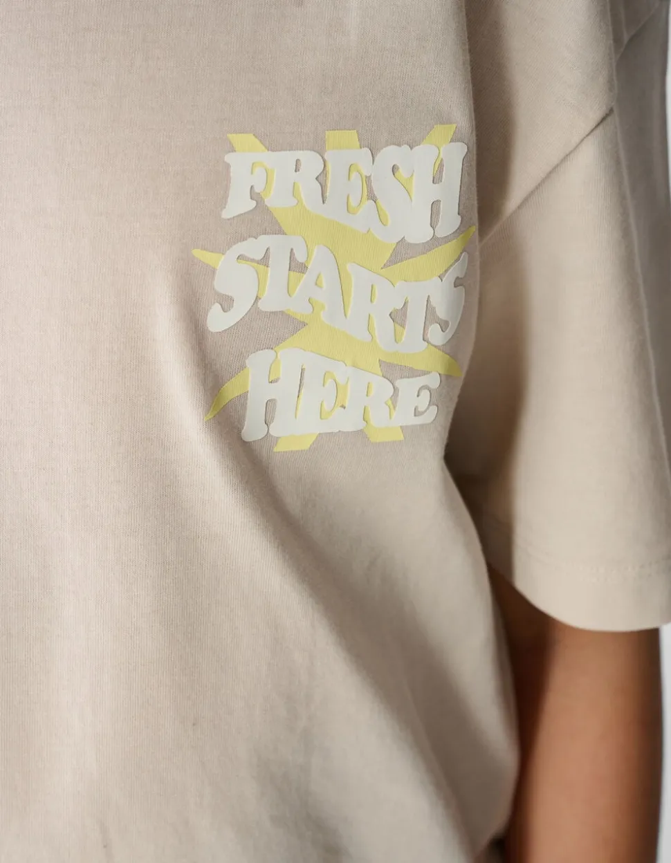 Fresh Artwork T-shirt Beige