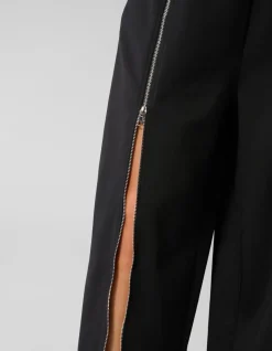 Front Zipper Barrel Fit Broek Zwart