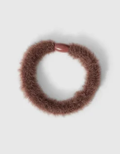 Furry Haarelastiek Donkerbruin