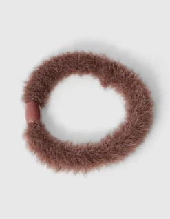 Furry Haarelastiek Donkerbruin