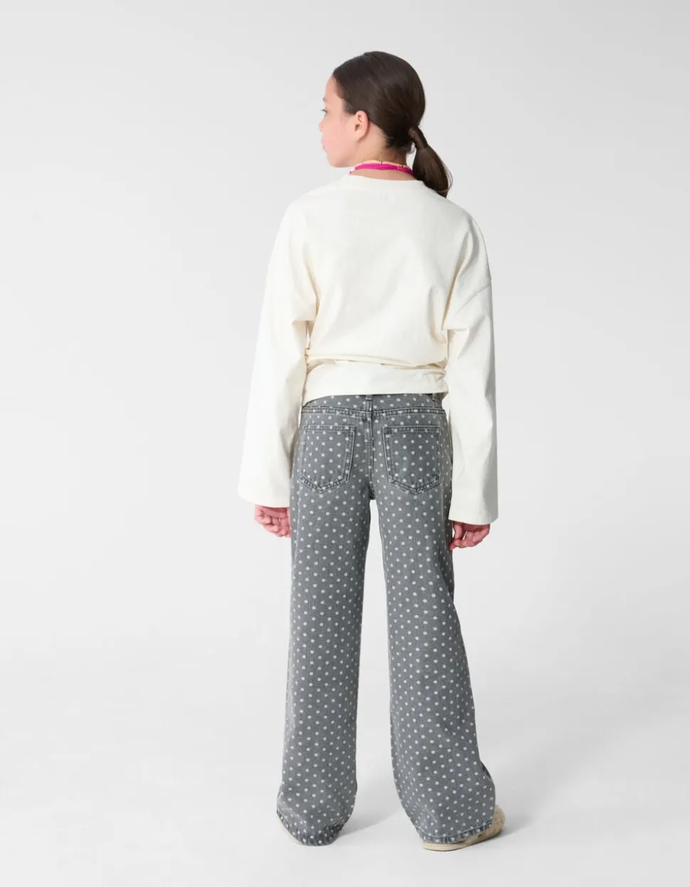 Gathered Longsleeve Top Gebroken Wit