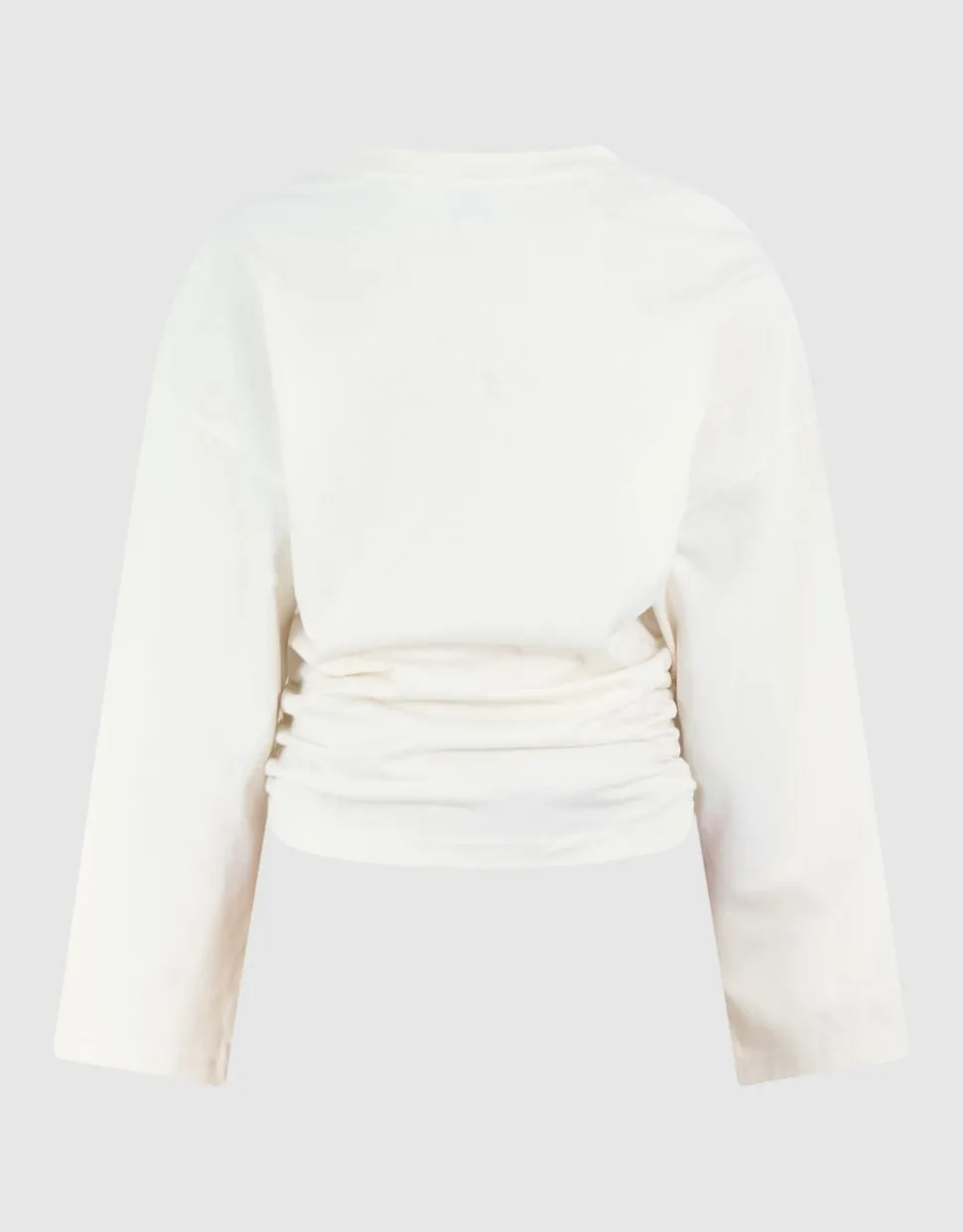 Gathered Longsleeve Top Gebroken Wit
