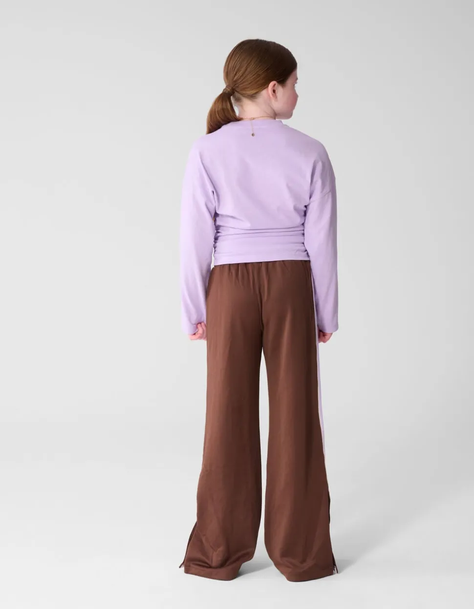 Gathered Longsleeve Top Paars
