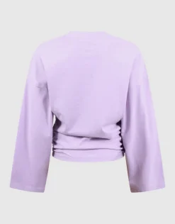 Gathered Longsleeve Top Paars