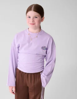 Gathered Longsleeve Top Paars