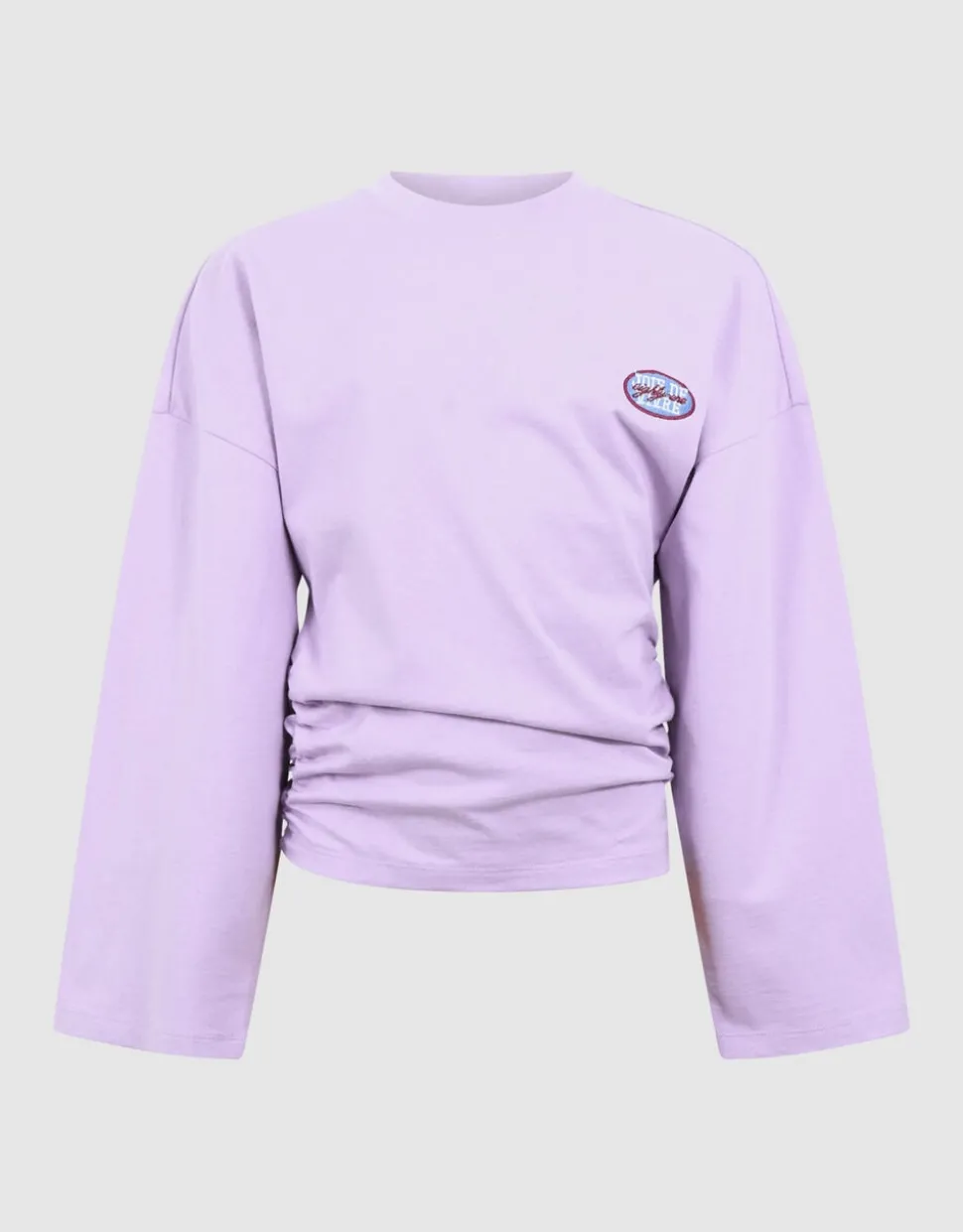 Gathered Longsleeve Top Paars