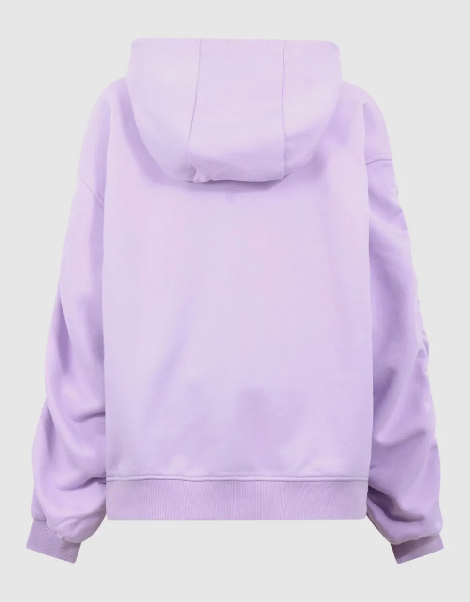Gathered Sleeve Hoodie Paars