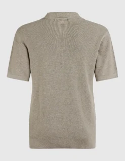 Gebreide Melange Polo Groen
