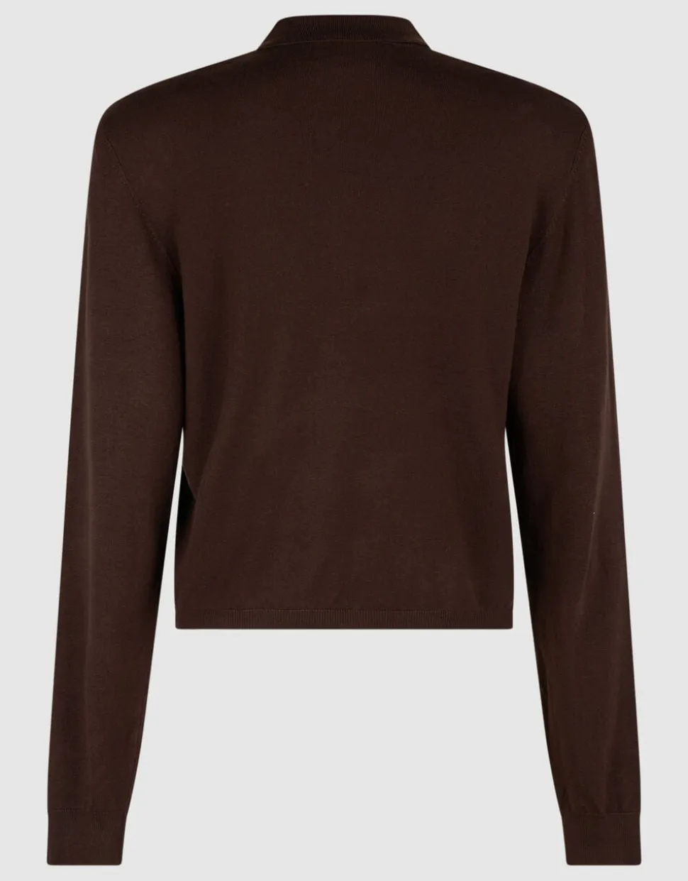 Gebreide Polo Longsleeve Bruin