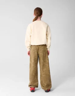 Glitter Balloon Fit Sweater Gebroken Wit