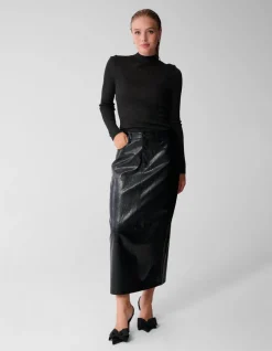 Glitter Col Top Zwart