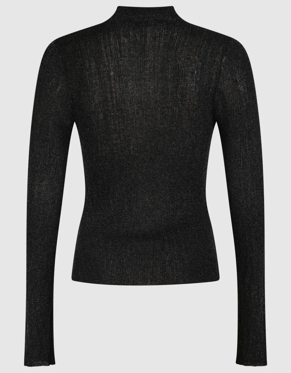 Glitter Col Top Zwart