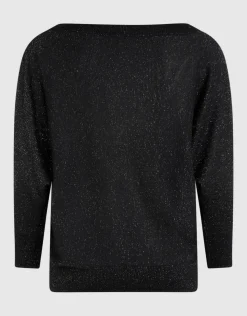 Glitter Vleermuis Trui Zwart