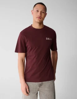 Gradient Logo Artwork T-shirt Donkerrood