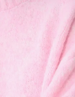 Hairy Short Sleeve Top Roze