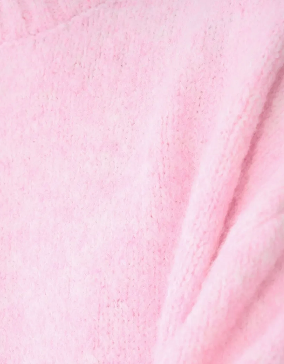 Hairy Short Sleeve Top Roze
