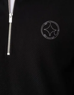 Half Zip Keper Sweater Zwart