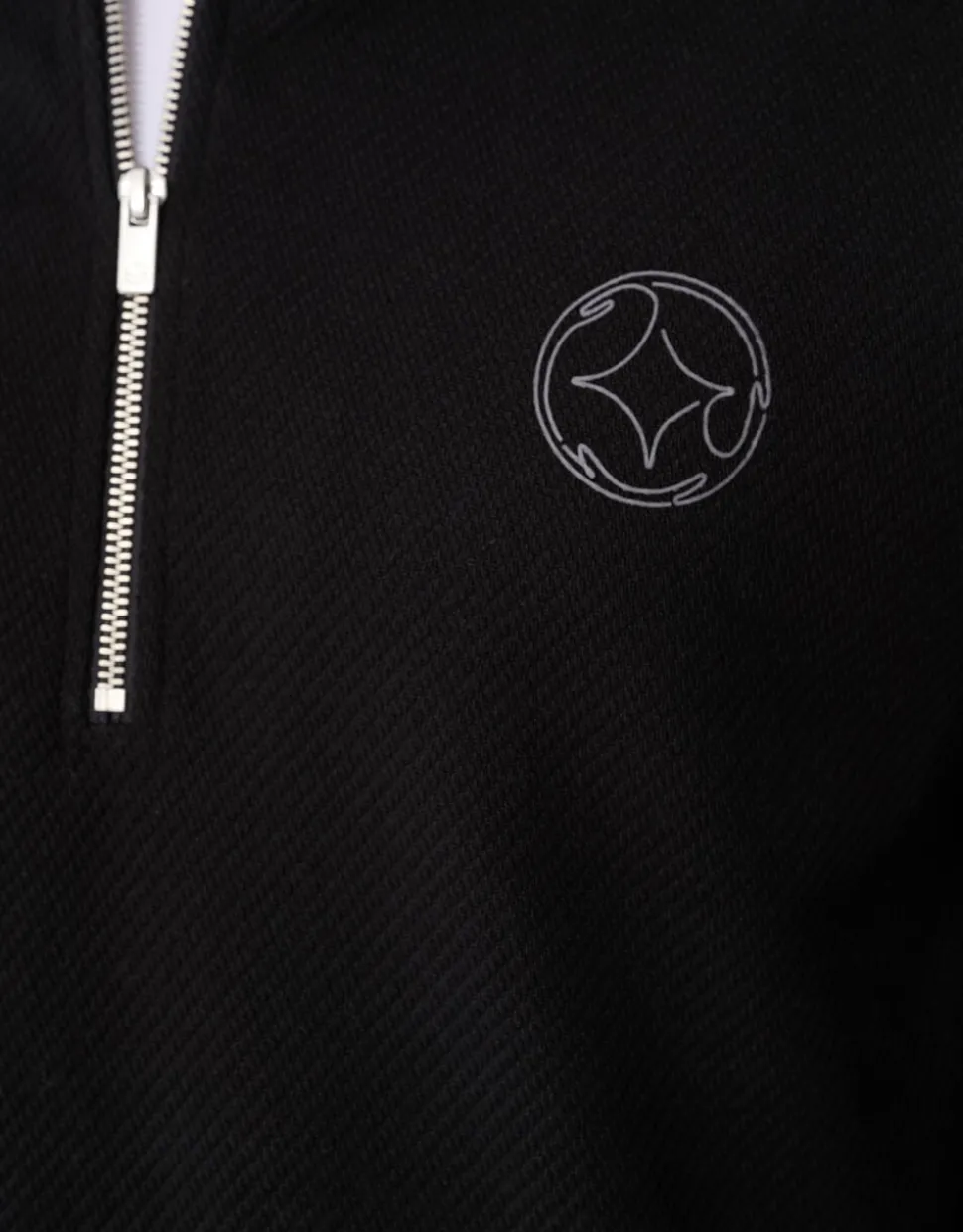 Half Zip Keper Sweater Zwart