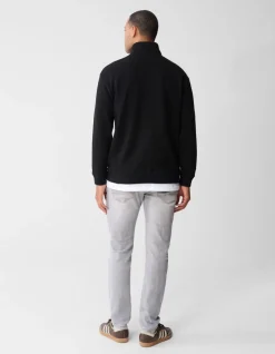 Half Zip Keper Sweater Zwart