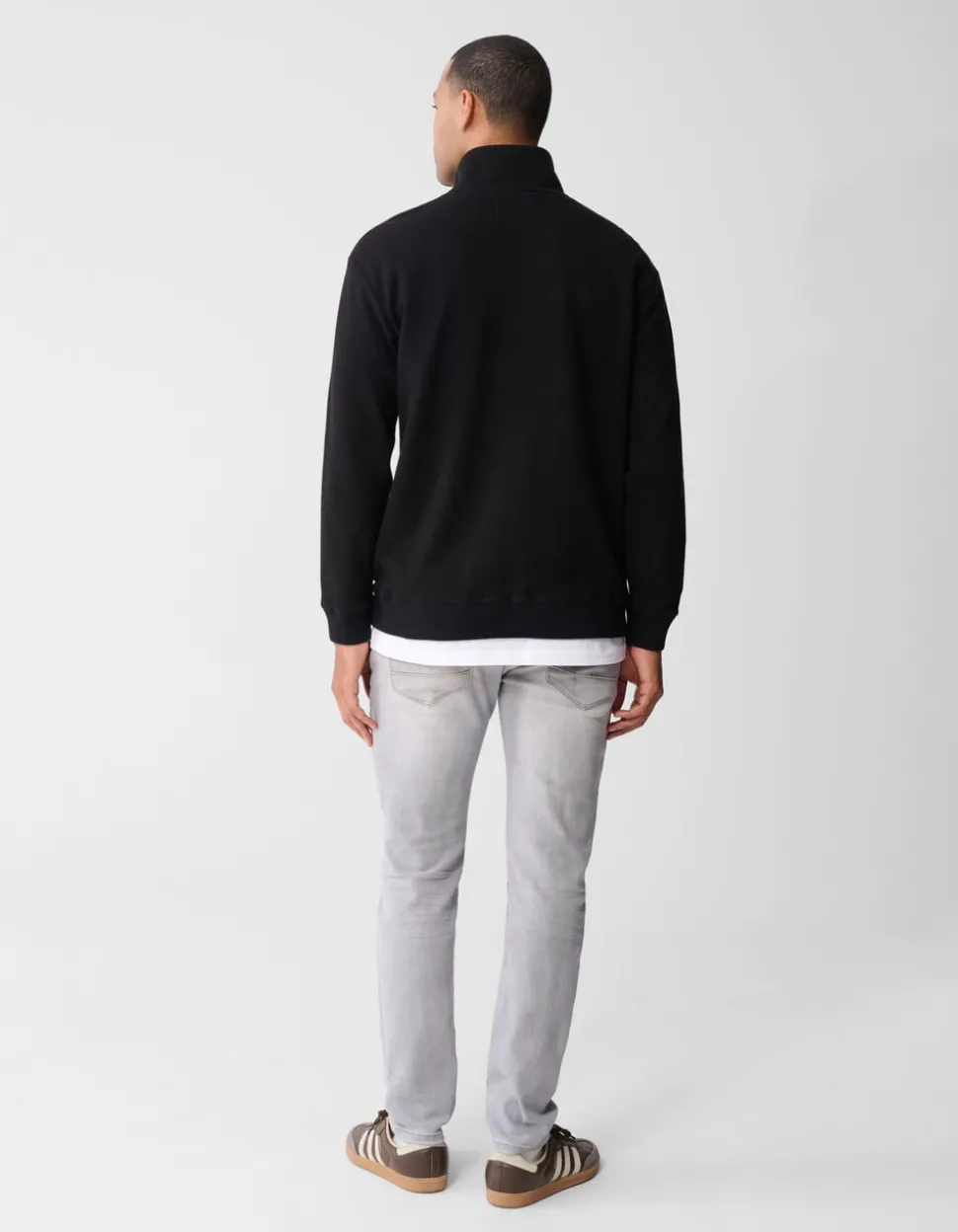 Half Zip Keper Sweater Zwart