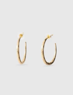 Hammerd Hoop Oorbellen Goud