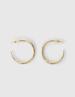 Hammerd Hoop Oorbellen Goud