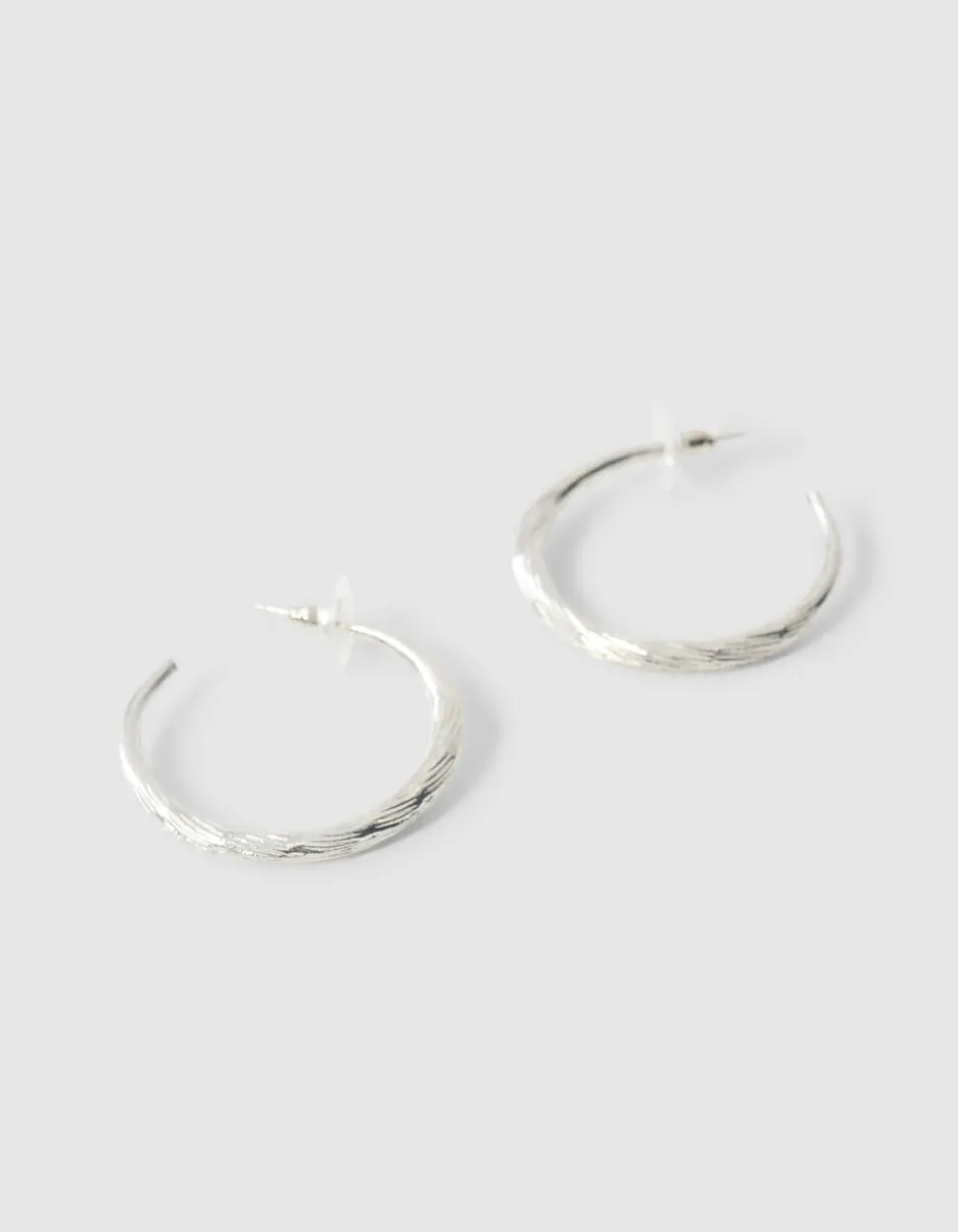 Hammerd Hoop Oorbellen Zilver