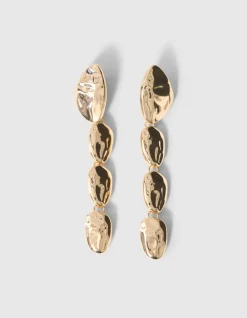 Hanging Stone Oorbellen Goud