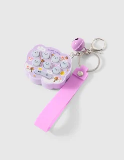 Happy Pop-it Sleutelhanger Paars