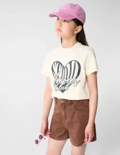 Heart Club Artwork T-shirt Gebroken Wit
