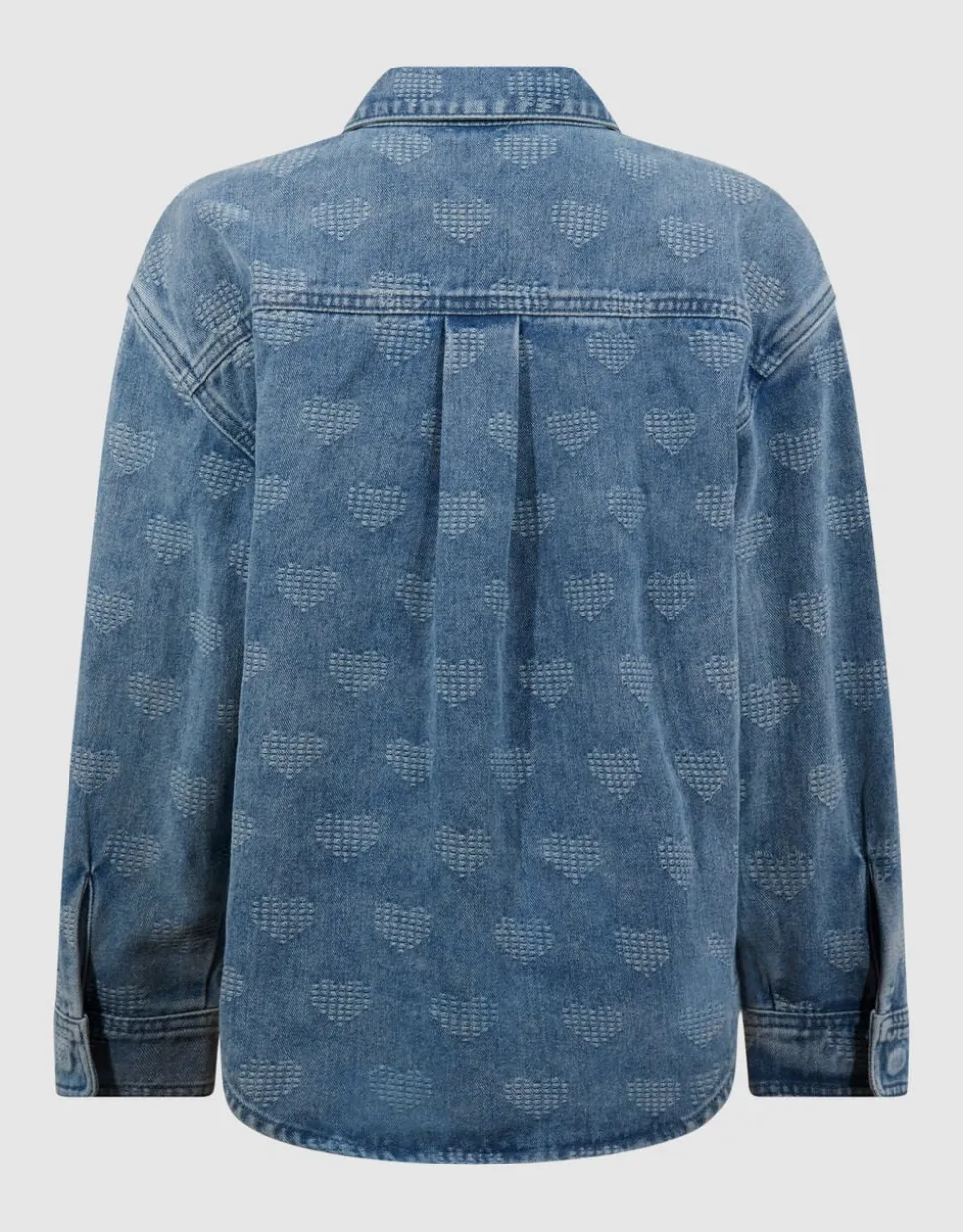Heart Denim Blouse Blauw