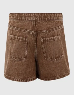 Heart Denim Skort Bruin
