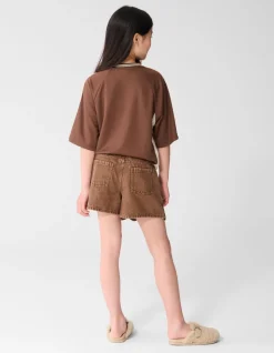 Heart Denim Skort Bruin