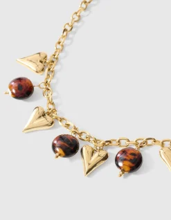 Heart Oval Bedel Ketting Goud